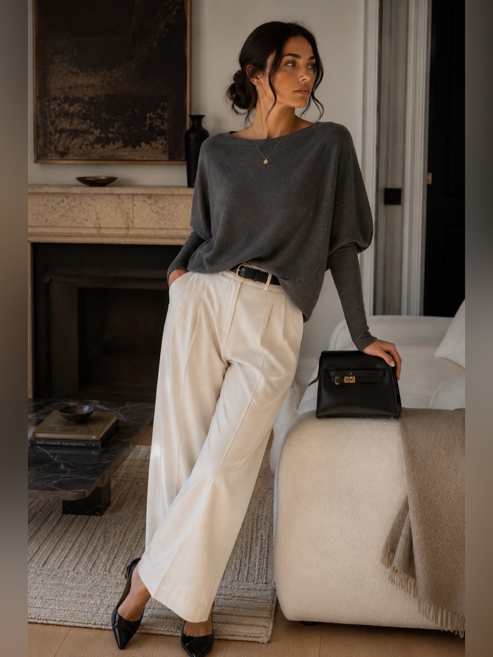 Vince 100% Cashmere Layered Hem Sweater Size S